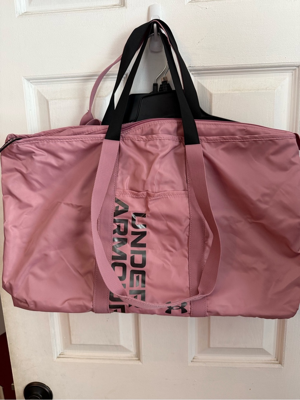 Under Armour Pink Sport Gym Duffel with Black Accents
